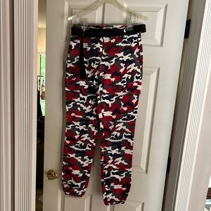 36 Point 5 Red and Black Camo Joggers